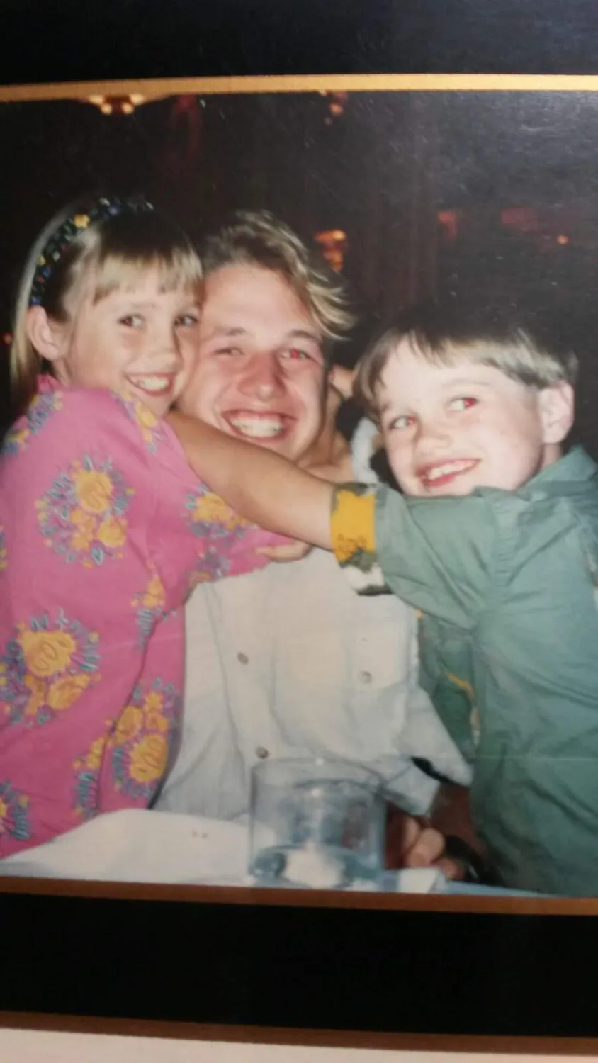 Pola mit Schwester Bettina und Bruder Richard, 1990