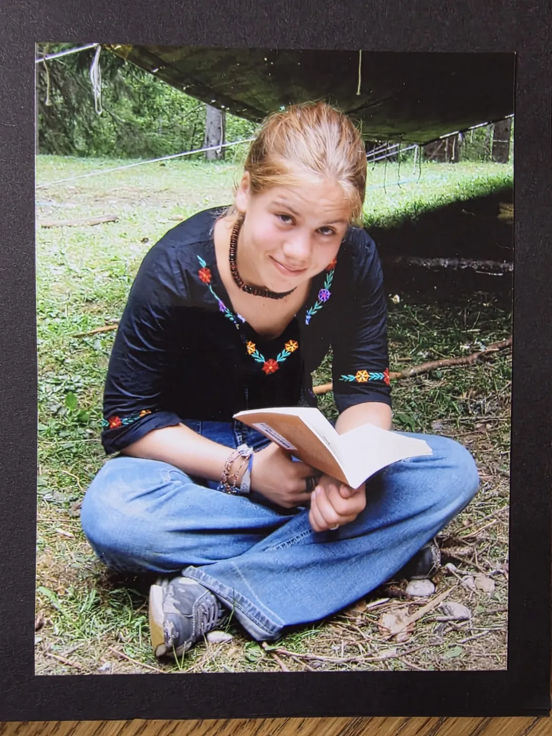 Julia im CVJM-Lager, 2002
